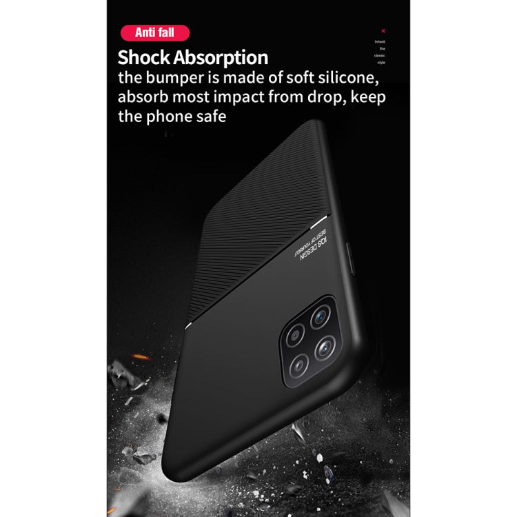 Classic Tilt Strip Grain Magnetic Shockproof PC + TPU Case For Samsung Galaxy A22 5G