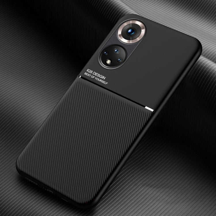 Classic Tilt Strip Grain Magnetic Shockproof PC + TPU Case For Honor 50 Pro