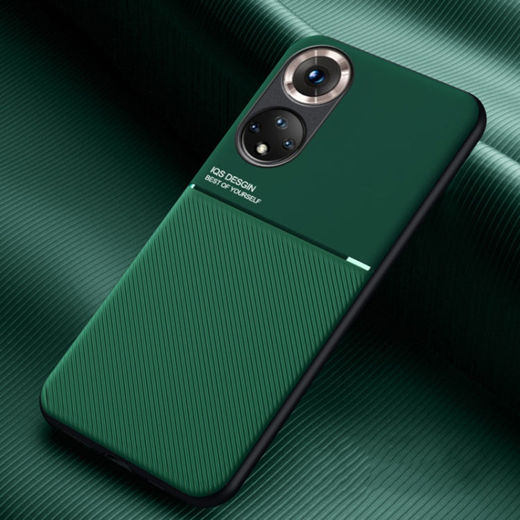 Classic Tilt Strip Grain Magnetic Shockproof PC + TPU Case For Honor 50 Pro