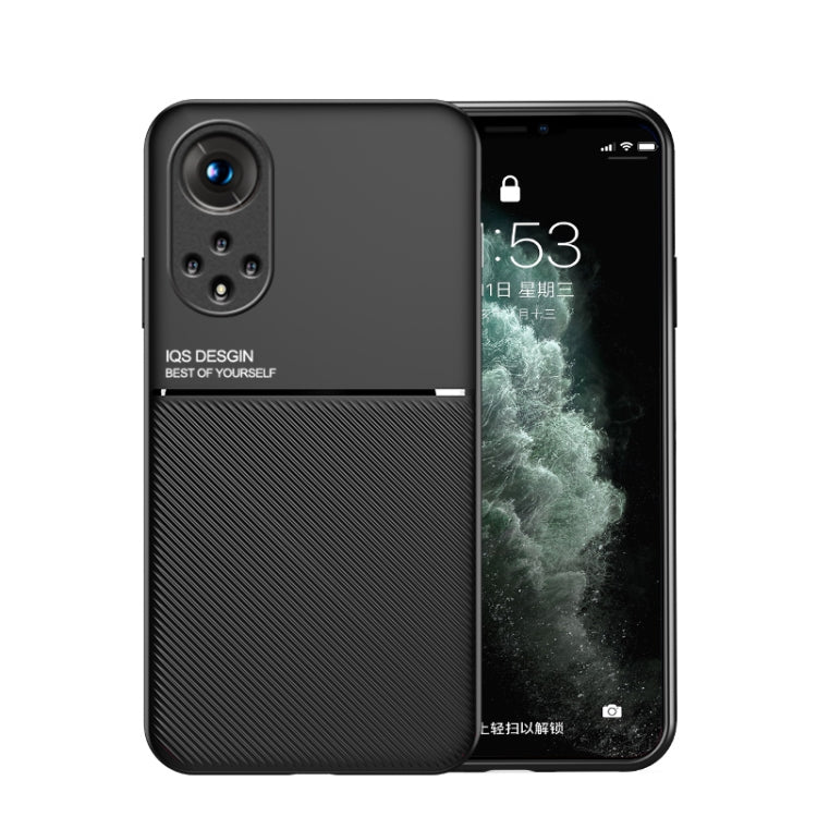 Classic Tilt Strip Grain Magnetic Shockproof PC + TPU Case For Honor 50 Pro