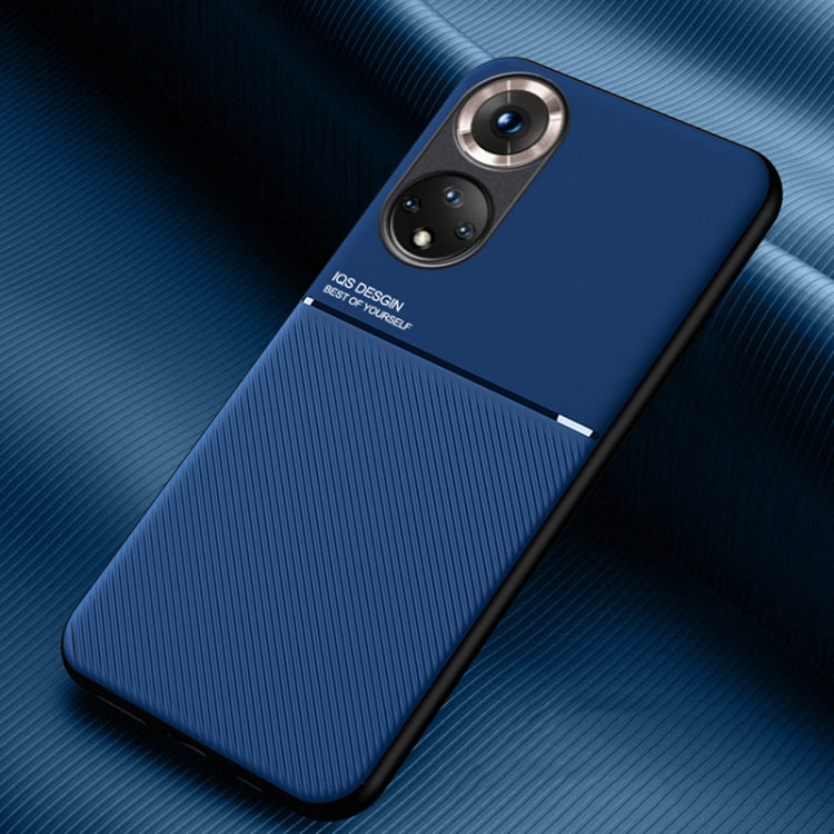 Classic Tilt Strip Grain Magnetic Shockproof PC + TPU Case For Honor 50 Pro