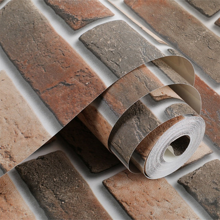 3D Three-dimensional Imitation Brick Retro Wallpaper, Size:0.53x10m
