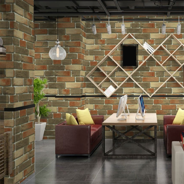 3D Three-dimensional Imitation Brick Retro Wallpaper, Size:0.53x10m