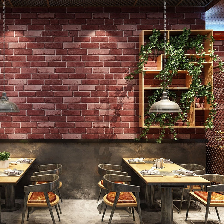 3D Three-dimensional Imitation Brick Retro Wallpaper, Size:0.53x10m