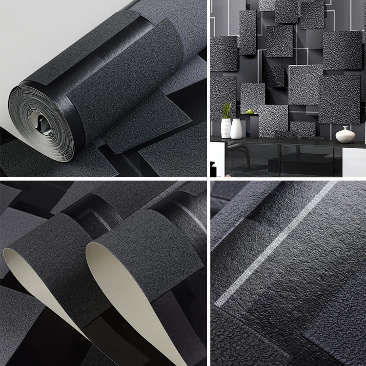 Bedroom Home Abstract Geometric 3D Television Background Wall Non-woven Wallpaper, Size:0.53x10m