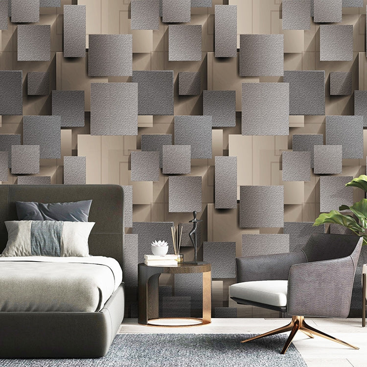 Bedroom Home Abstract Geometric 3D Television Background Wall Non-woven Wallpaper, Size:0.53x10m