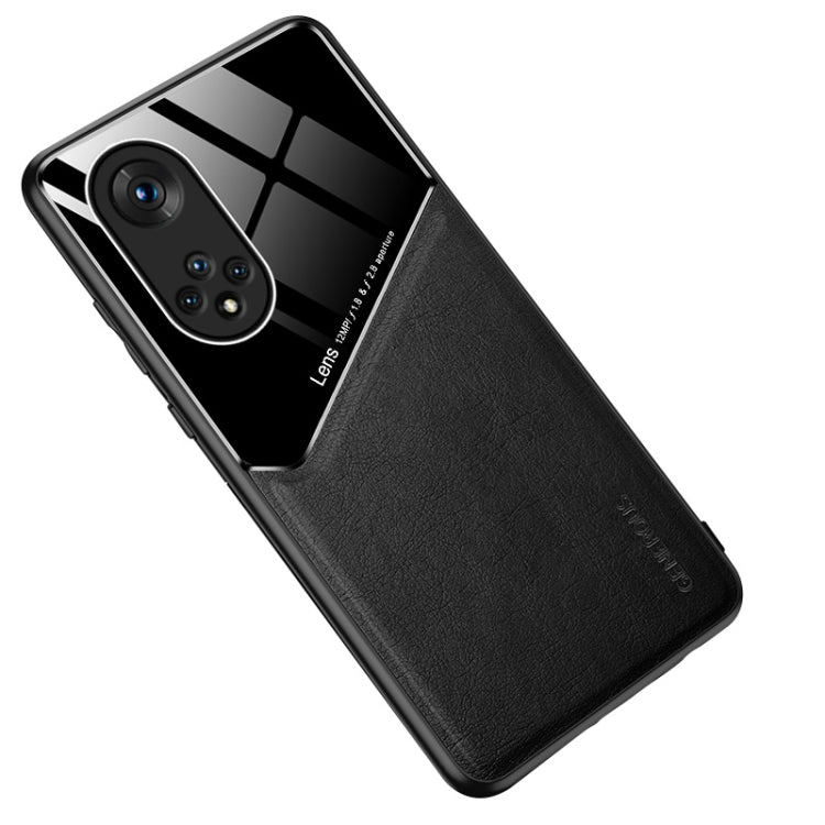 All-inclusive Leather + Organic Glass Protective Case with Metal Iron Sheet For Honor 50 Pro