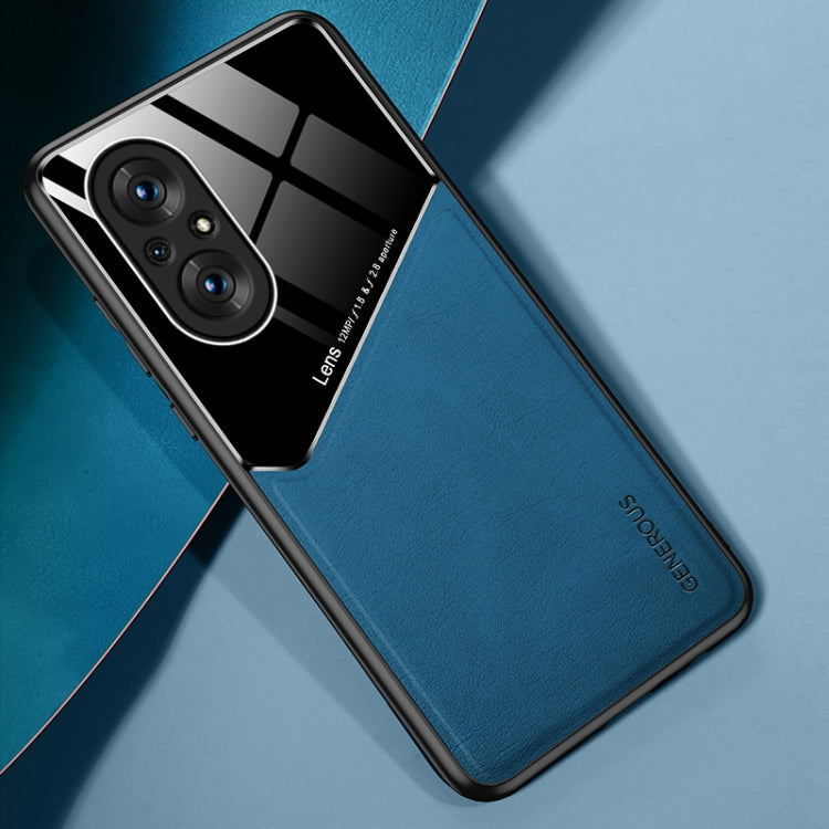All-inclusive Leather + Organic Glass Protective Case with Metal Iron Sheet For Honor 50 SE
