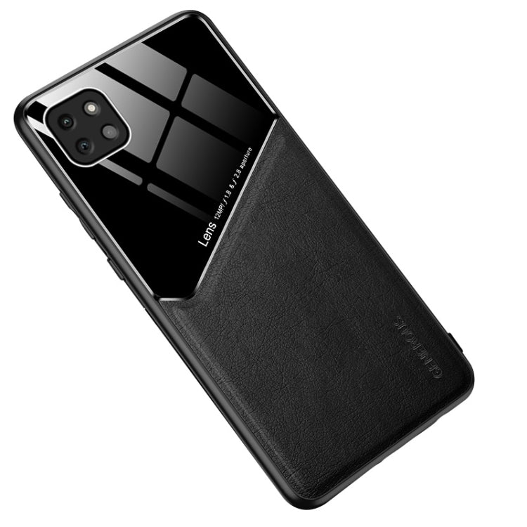 All-inclusive Leather + Organic Glass Protective Case with Metal Iron Sheet For Samsung Galaxy A22 5G