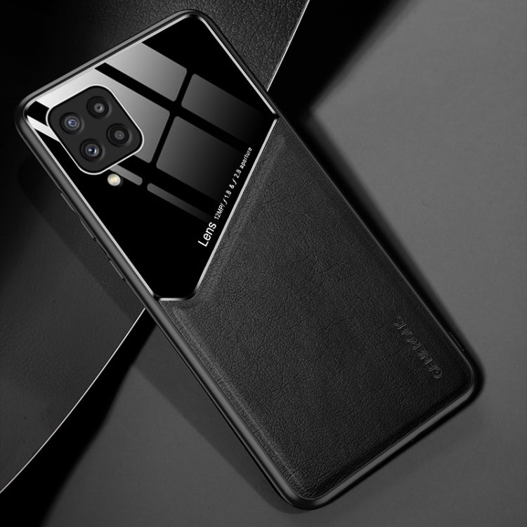 All-inclusive Leather + Organic Glass Protective Case with Metal Iron Sheet For Samsung Galaxy M32 4G