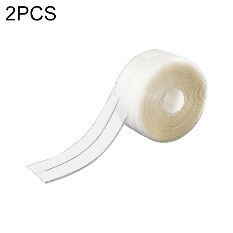 2 PCS Kitchen Mildewproof Waterproof Moisture-proof Tape Corner Line Sticker Seal, Style:Transparent Single Fold