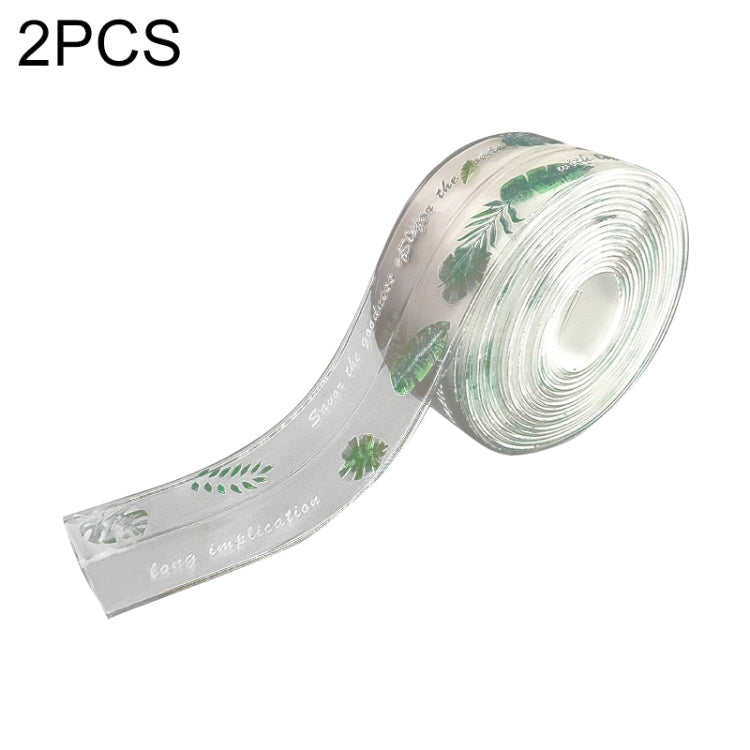 2 PCS Kitchen Mildewproof Waterproof Moisture-proof Tape Corner Line Sticker Seal, Style:Transparent Single Fold