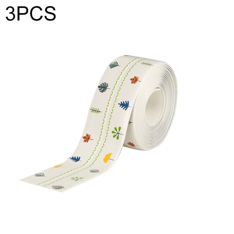 3 PCS Kitchen Bathroom Anti-mildew Adhesive Tape Stove Anti-oil Sticker, Style:White Background