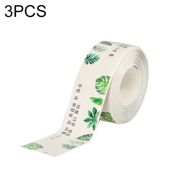 3 PCS Kitchen Bathroom Anti-mildew Adhesive Tape Stove Anti-oil Sticker, Style:White Background
