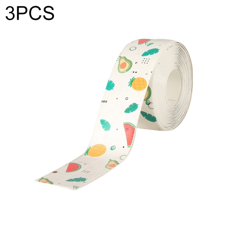 3 PCS Kitchen Bathroom Anti-mildew Adhesive Tape Stove Anti-oil Sticker, Style:White Background