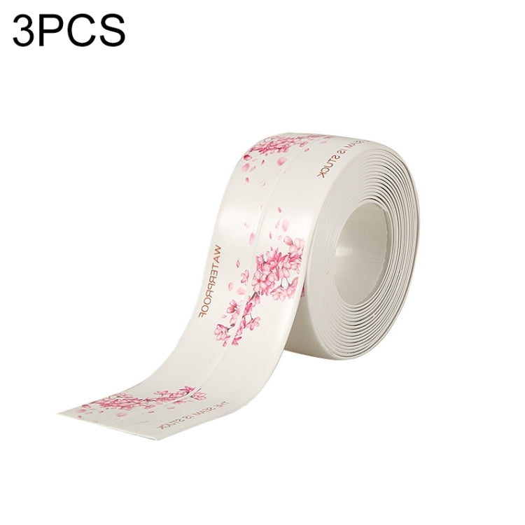3 PCS Kitchen Bathroom Anti-mildew Adhesive Tape Stove Anti-oil Sticker, Style:White Background