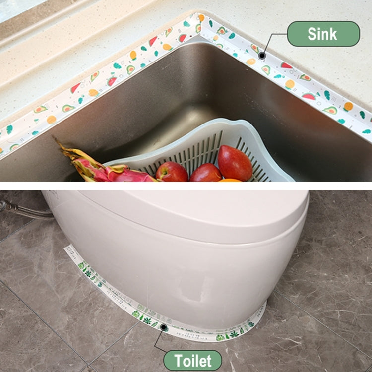 3 PCS Kitchen Bathroom Anti-mildew Adhesive Tape Stove Anti-oil Sticker, Style:White Background
