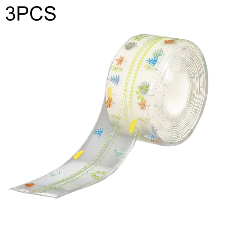3 PCS Kitchen Bathroom Anti-mildew Adhesive Tape Stove Anti-oil Sticker, Style:Transparent
