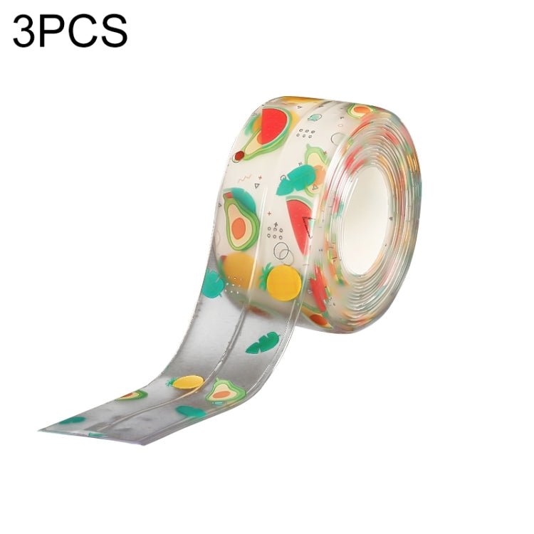 3 PCS Kitchen Bathroom Anti-mildew Adhesive Tape Stove Anti-oil Sticker, Style:Transparent