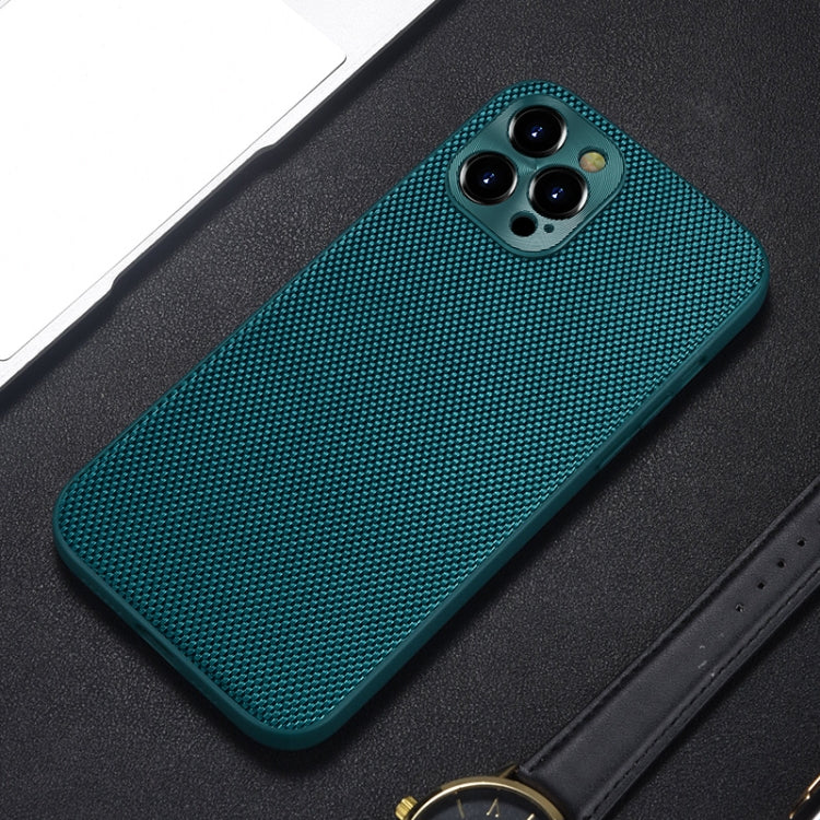 For iPhone 13 mini Accurate Hole Braided Nylon Heat Dissipation PC + TPU Protective Case