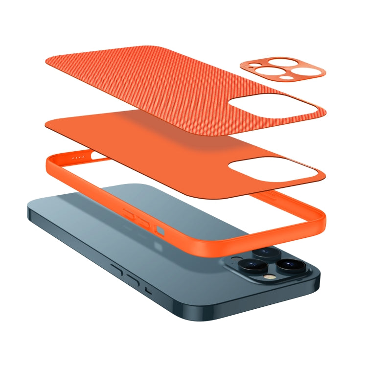 For iPhone 13 Accurate Hole Braided Nylon Heat Dissipation PC + TPU Protective Case