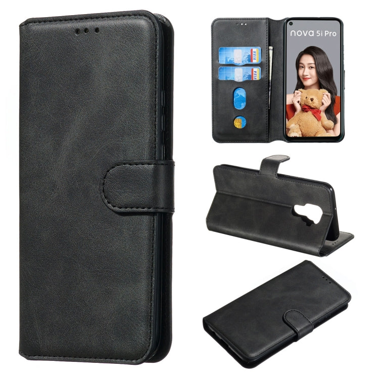 For Huawei nova 5i Pro/Mate 30 Lite Classic Calf Texture Horizontal Flip PU Leather Case, with Holder & Card Slots & Wallet