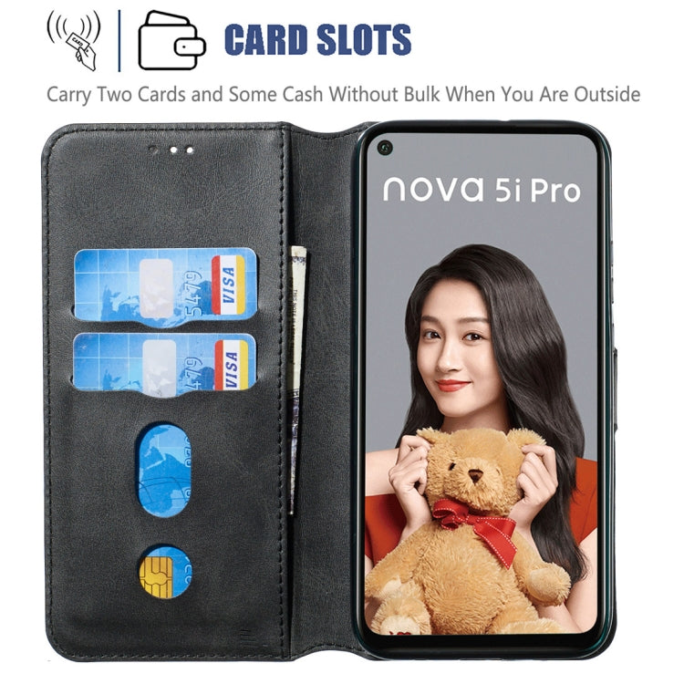 For Huawei nova 5i Pro/Mate 30 Lite Classic Calf Texture Horizontal Flip PU Leather Case, with Holder & Card Slots & Wallet