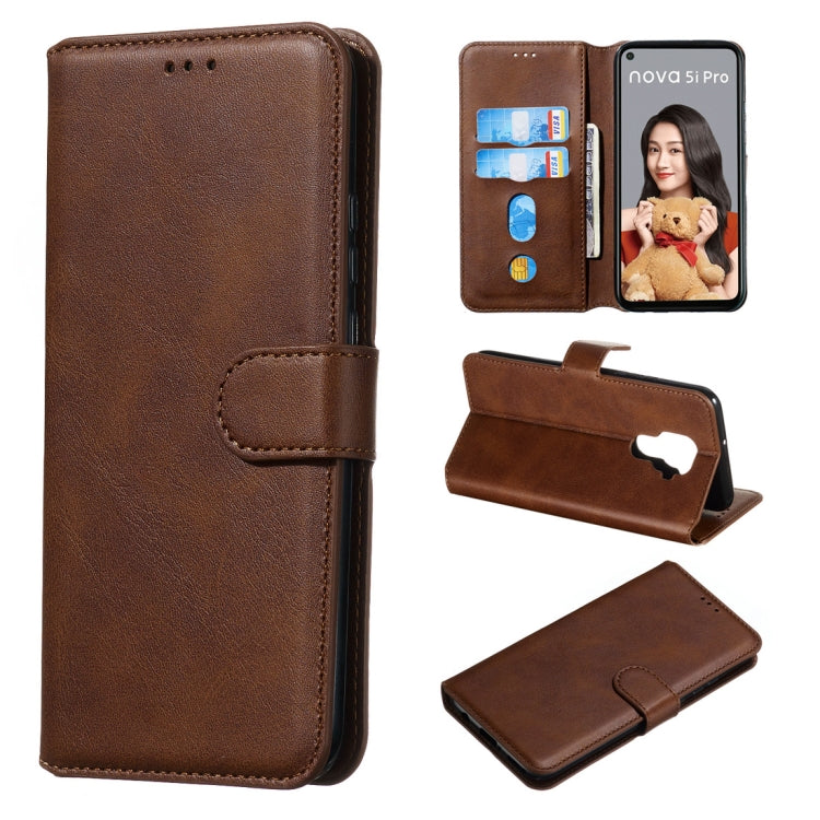 For Huawei nova 5i Pro/Mate 30 Lite Classic Calf Texture Horizontal Flip PU Leather Case, with Holder & Card Slots & Wallet
