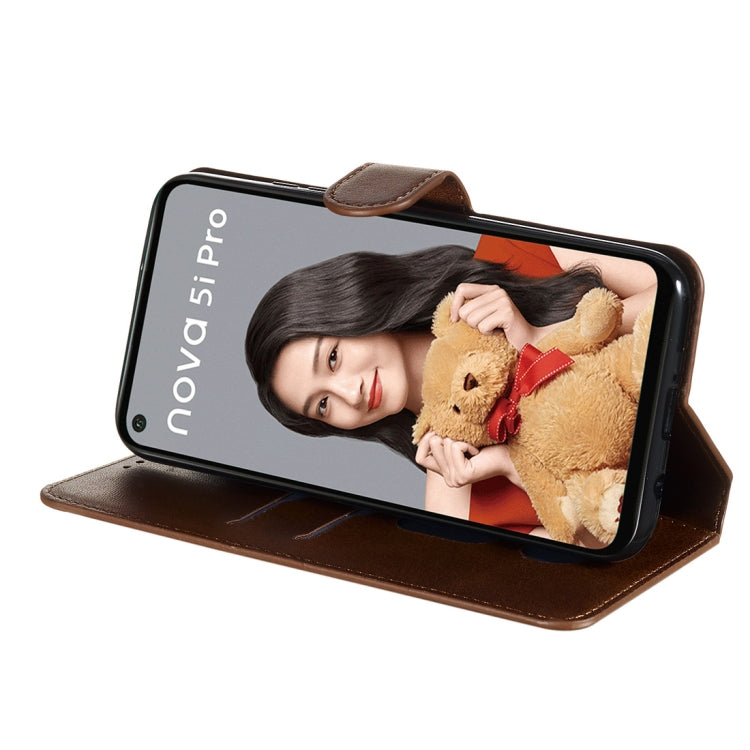 For Huawei nova 5i Pro/Mate 30 Lite Classic Calf Texture Horizontal Flip PU Leather Case, with Holder & Card Slots & Wallet