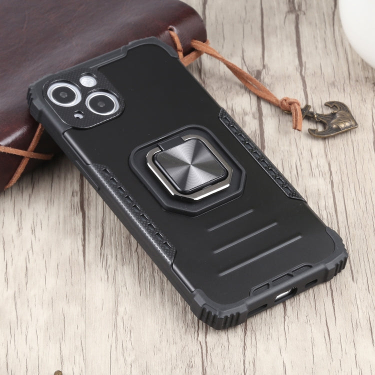 For iPhone 13 mini Fierce Warrior Series Armor All-inclusive Shockproof Aluminum Alloy + TPU Protective Case with Ring Holder