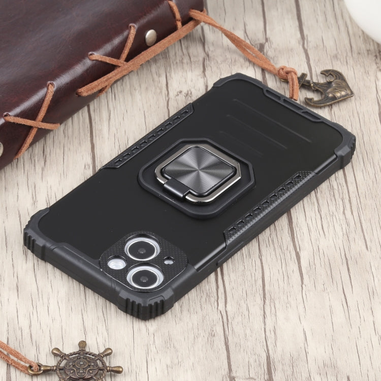 For iPhone 13 mini Fierce Warrior Series Armor All-inclusive Shockproof Aluminum Alloy + TPU Protective Case with Ring Holder
