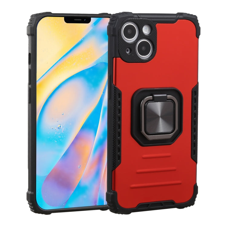 For iPhone 13 mini Fierce Warrior Series Armor All-inclusive Shockproof Aluminum Alloy + TPU Protective Case with Ring Holder