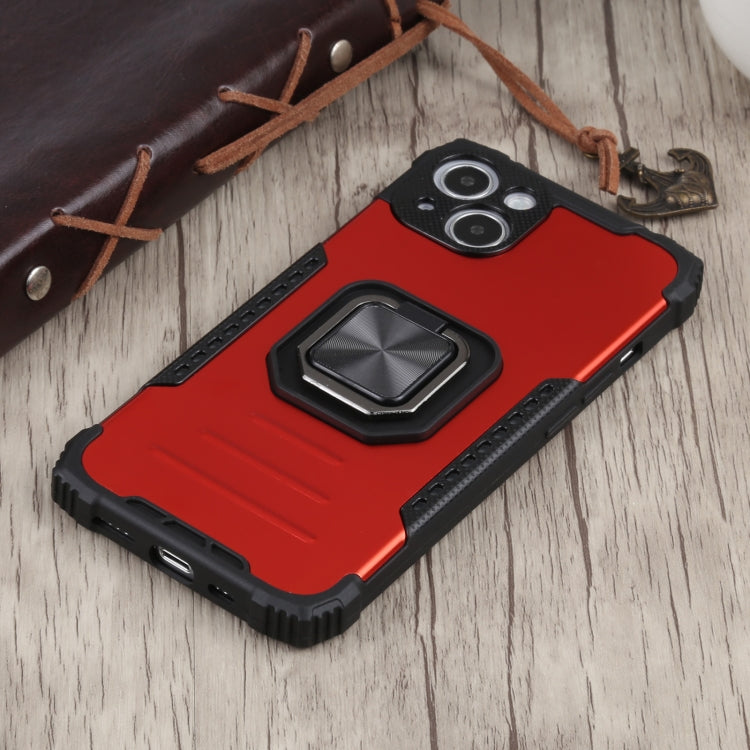For iPhone 13 mini Fierce Warrior Series Armor All-inclusive Shockproof Aluminum Alloy + TPU Protective Case with Ring Holder