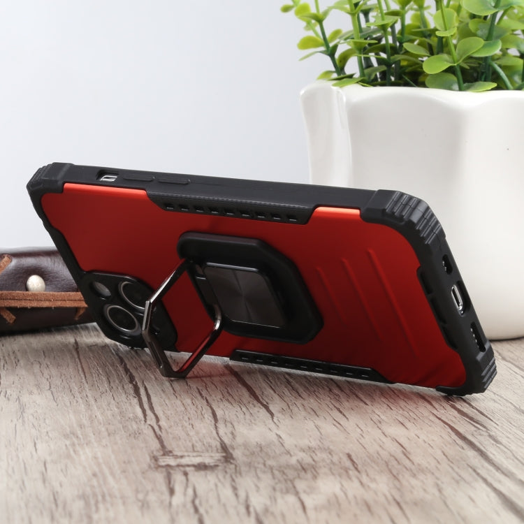For iPhone 13 mini Fierce Warrior Series Armor All-inclusive Shockproof Aluminum Alloy + TPU Protective Case with Ring Holder