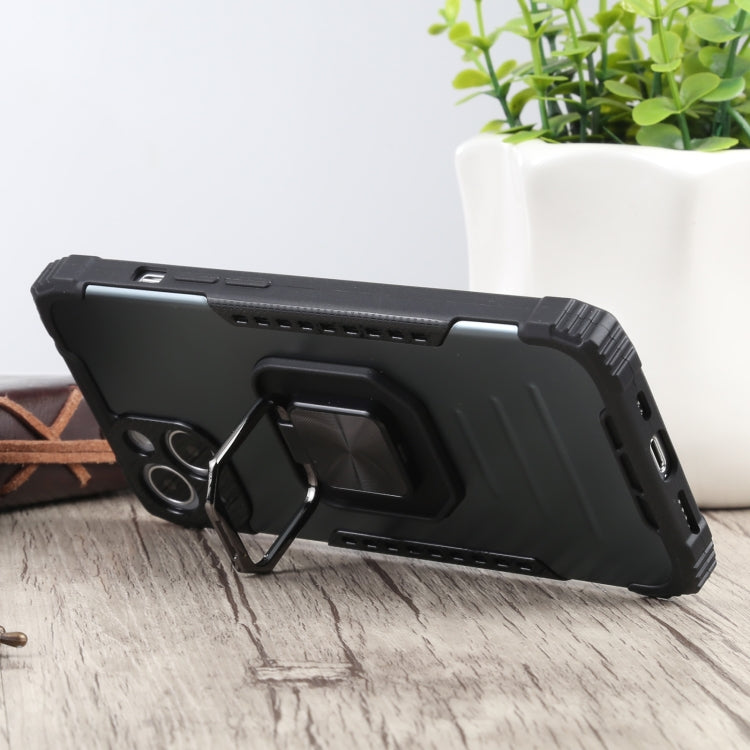 For iPhone 13 mini Fierce Warrior Series Armor All-inclusive Shockproof Aluminum Alloy + TPU Protective Case with Ring Holder