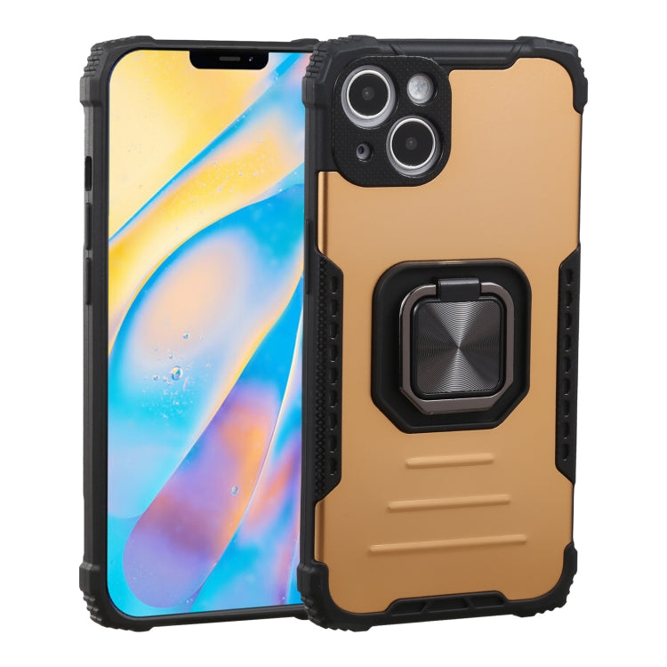 For iPhone 13 mini Fierce Warrior Series Armor All-inclusive Shockproof Aluminum Alloy + TPU Protective Case with Ring Holder