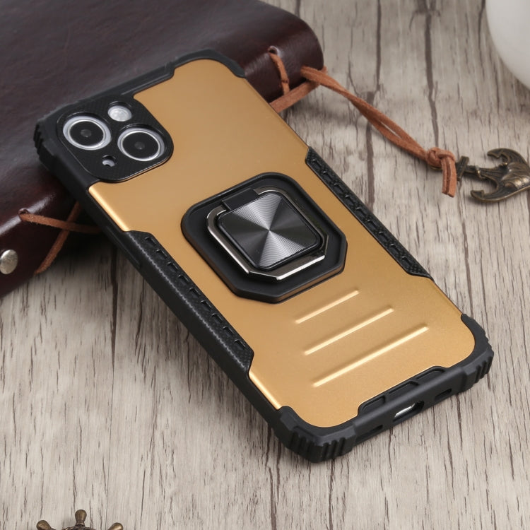 For iPhone 13 mini Fierce Warrior Series Armor All-inclusive Shockproof Aluminum Alloy + TPU Protective Case with Ring Holder
