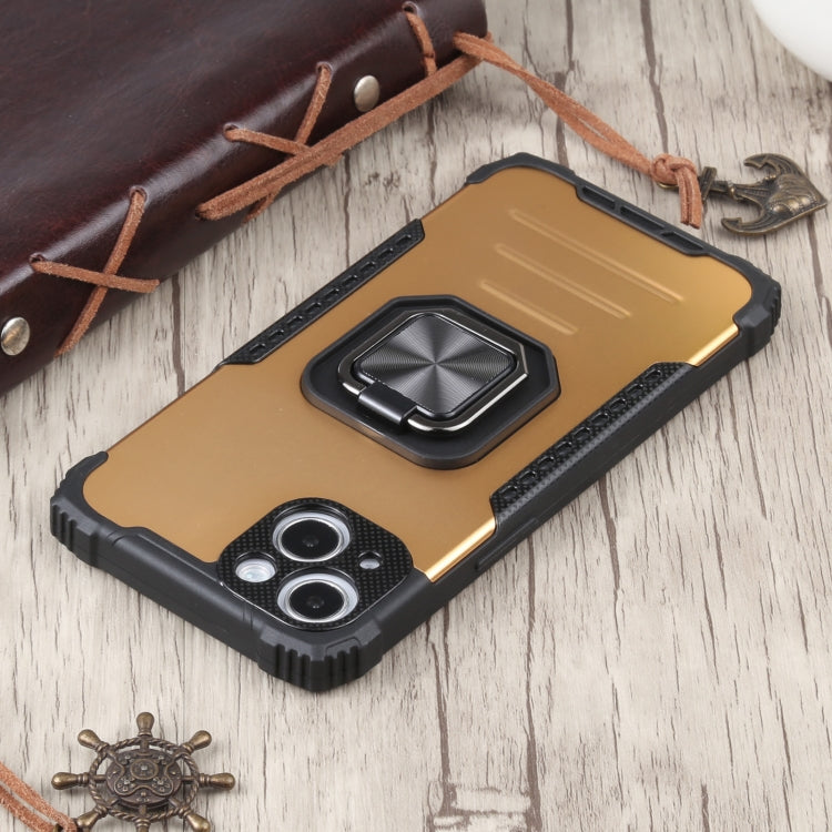 For iPhone 13 mini Fierce Warrior Series Armor All-inclusive Shockproof Aluminum Alloy + TPU Protective Case with Ring Holder