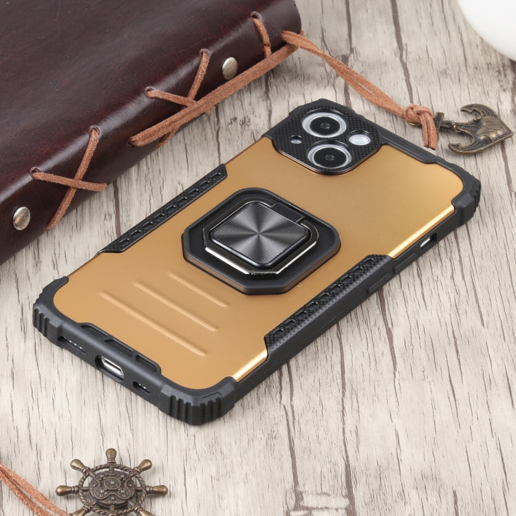 For iPhone 13 mini Fierce Warrior Series Armor All-inclusive Shockproof Aluminum Alloy + TPU Protective Case with Ring Holder