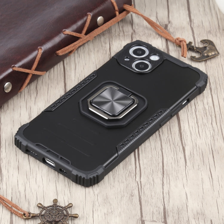 For iPhone 13 Fierce Warrior Series Armor All-inclusive Shockproof Aluminum Alloy + TPU Protective Case with Ring Holder