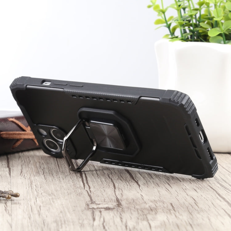 For iPhone 13 Fierce Warrior Series Armor All-inclusive Shockproof Aluminum Alloy + TPU Protective Case with Ring Holder