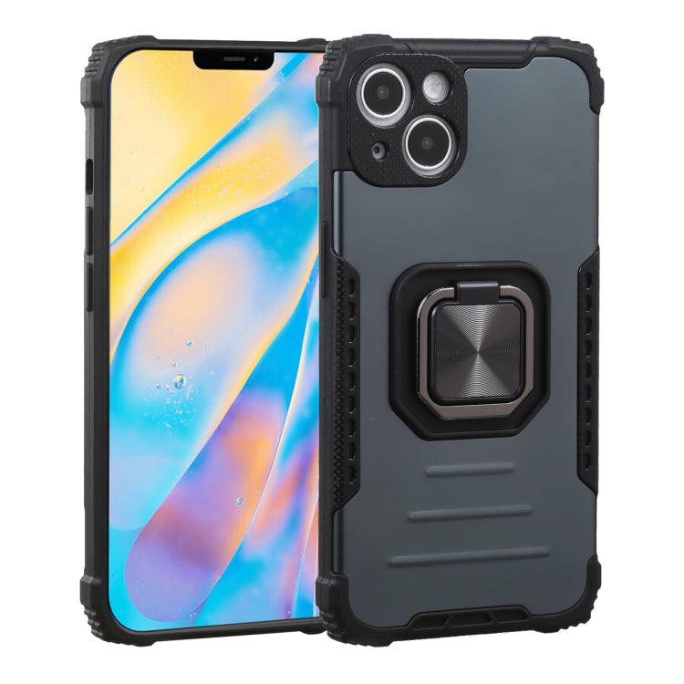 For iPhone 13 Fierce Warrior Series Armor All-inclusive Shockproof Aluminum Alloy + TPU Protective Case with Ring Holder