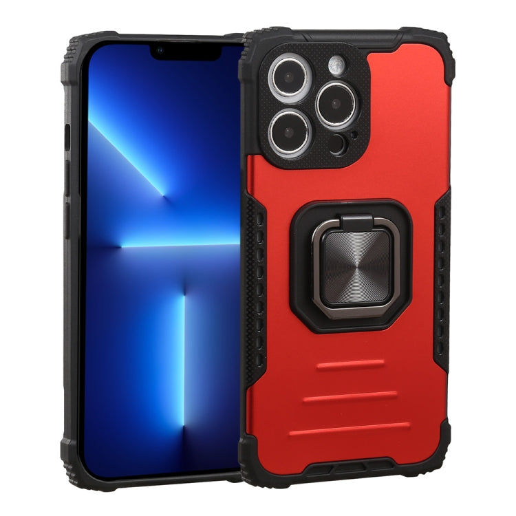 For iPhone 13 Pro Fierce Warrior Series Armor All-inclusive Shockproof Aluminum Alloy + TPU Protective Case with Ring Holder