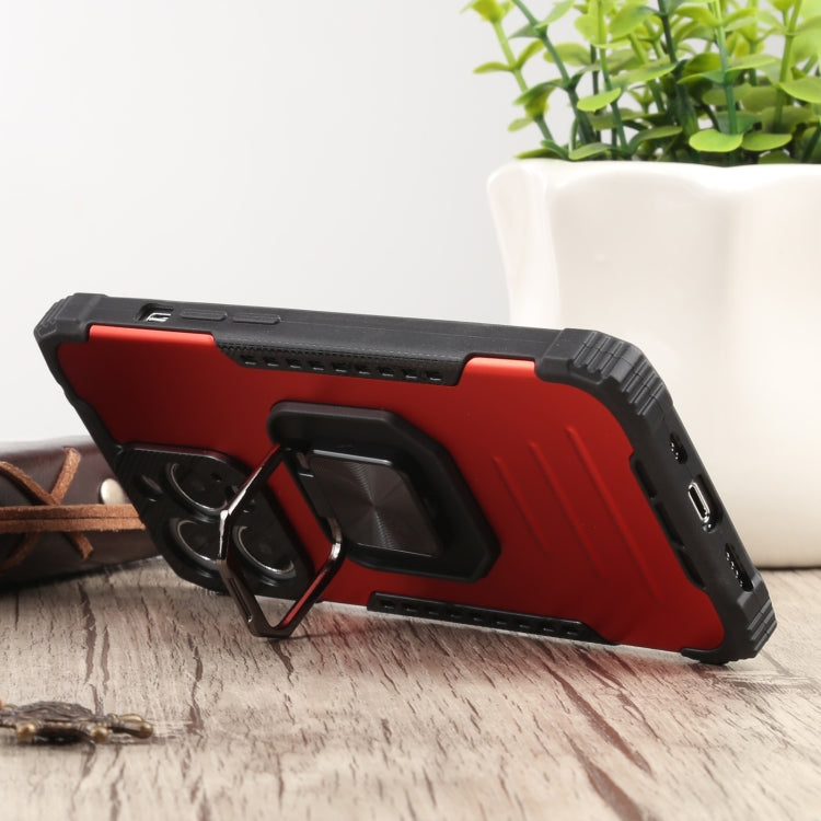 For iPhone 13 Pro Fierce Warrior Series Armor All-inclusive Shockproof Aluminum Alloy + TPU Protective Case with Ring Holder