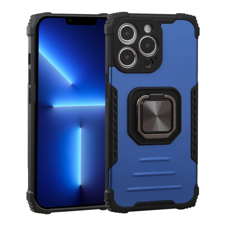 For iPhone 13 Pro Fierce Warrior Series Armor All-inclusive Shockproof Aluminum Alloy + TPU Protective Case with Ring Holder