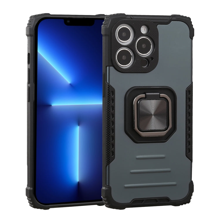 For iPhone 13 Pro Fierce Warrior Series Armor All-inclusive Shockproof Aluminum Alloy + TPU Protective Case with Ring Holder