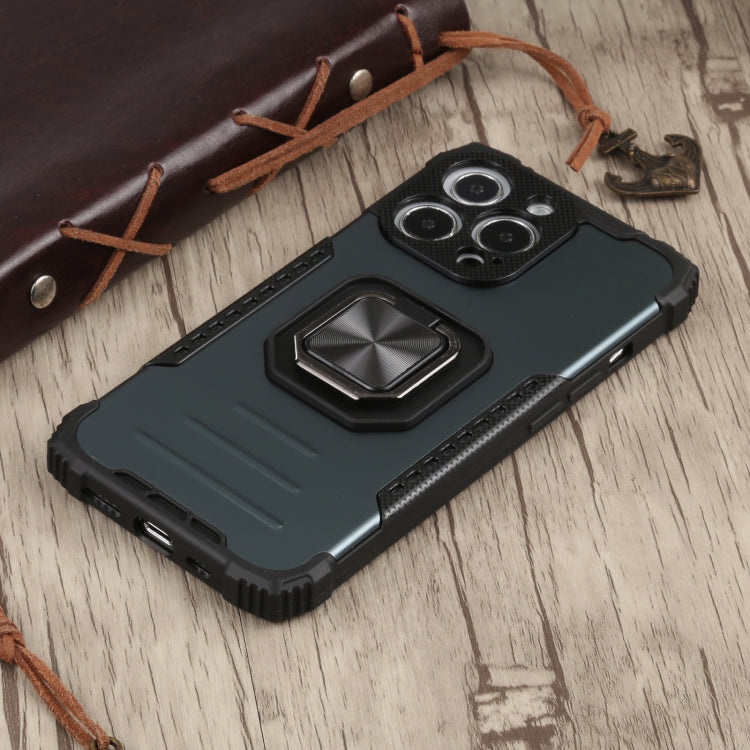 For iPhone 13 Pro Fierce Warrior Series Armor All-inclusive Shockproof Aluminum Alloy + TPU Protective Case with Ring Holder