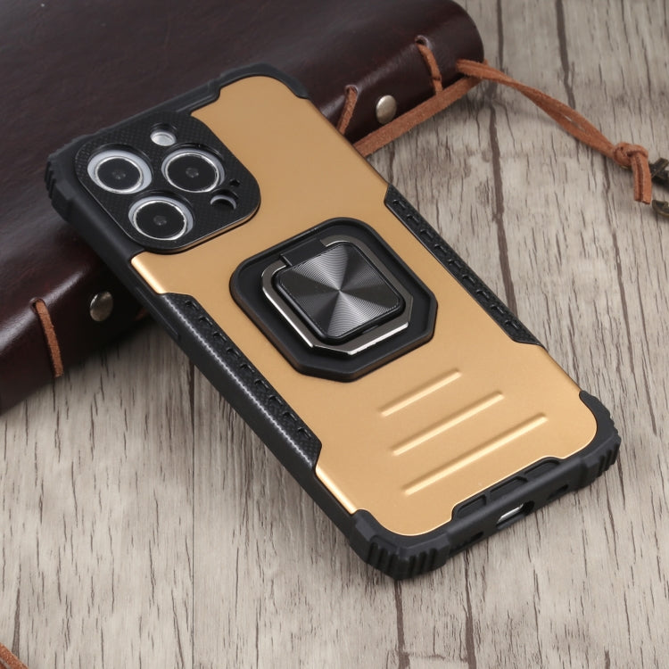 For iPhone 13 Pro Fierce Warrior Series Armor All-inclusive Shockproof Aluminum Alloy + TPU Protective Case with Ring Holder