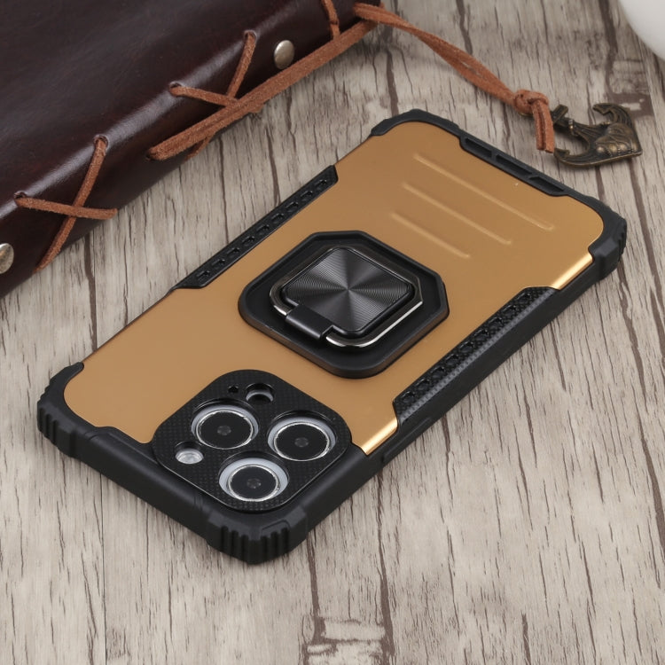 For iPhone 13 Pro Fierce Warrior Series Armor All-inclusive Shockproof Aluminum Alloy + TPU Protective Case with Ring Holder