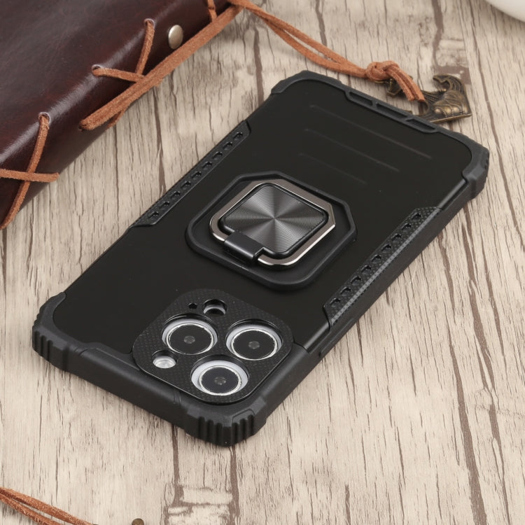 For iPhone 13 Pro Max Fierce Warrior Series Armor All-inclusive Shockproof Aluminum Alloy + TPU Protective Case with Ring Holder